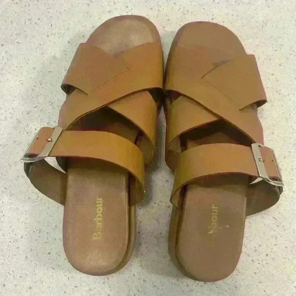 Barbour Annalise Leather Mule Sandals - Picture 4 of 5